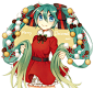 miku~ Merry Christmas！「メリークリスマス」  Pixiv ID：66453168  蒼那