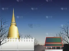 寺区宝塔亭子深林
