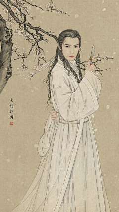 只有七秒记忆的鱼采集到【手绘古风】-男子