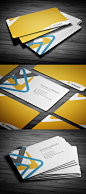 Yellow Corporate Business Card