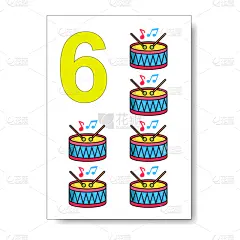 数学,儿童,进行中,贺卡,可爱的,符号,数,垂直画幅,图像