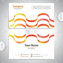 万能名片-波浪纹理