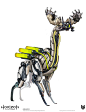 Horizon: Zero Dawn - Robots, Miguel Angel Martinez : These are some of my early concepts for the robots in Horizon.  <br/>This sketches not only were a research about the shape and form of this robots but even more important, about what was the func