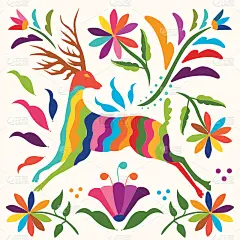 Mexican Traditional Otomí Composition