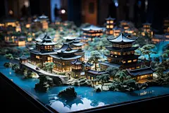 古山水建筑立体地产模型