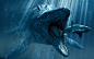 General 2880x1800 movies Jurassic World dinosaurs shark