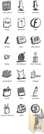 手绘漫画风格icon-Sketchy icons >>图标>>顶尖创意>>顶尖设计