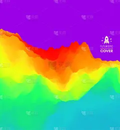 丰富多彩的抽象背景。动态效果。未来的技术风格。运动矢量插图。