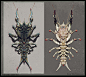 Alien crab design, Einar Martinsen : Here's some more graphic presentations of an alien crab I designed in 2015