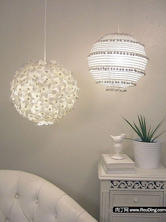 两款实用的创意手工灯罩DIY装饰作品-创...