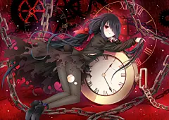p站 二次元 插画 少女 头像 原创 壁纸 時崎狂三 约会大作战 画师：黒糖ミミ id=38870877