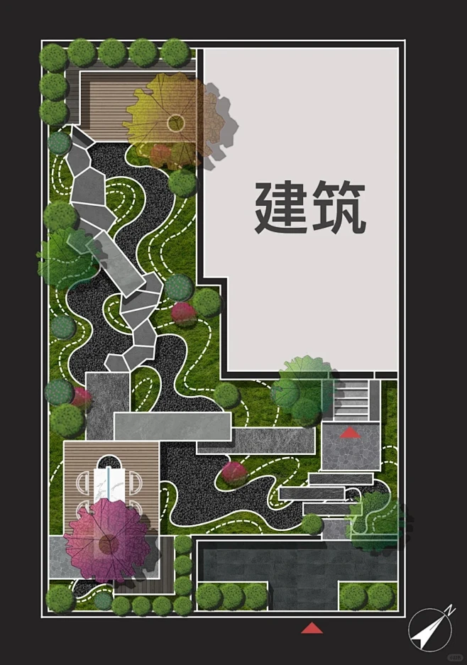 100张庭院平面设计分享——29-花瓣网