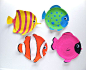 F - super cute paper plate fish crafts: 