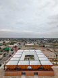 Drone footage of a market in Mexico