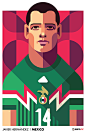 ESPN FC : A series of World Cup Player Portraits for ESPN's North, Central, and South American markets.
