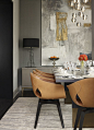 Dining Room - Love the chairs, Nota Bene table, large piece of art, chandelier of globes all set in a mode of uber modern.