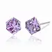 Amazon.com: Cube Swarovski Crystal Stud Earrings for Women 14K Gold Plated Hypoallergenic Jewelry (Bermuda Blue): EVEVIC