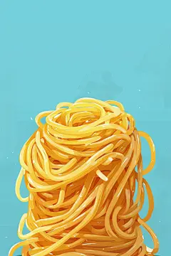 西餐意面西餐插画绘画