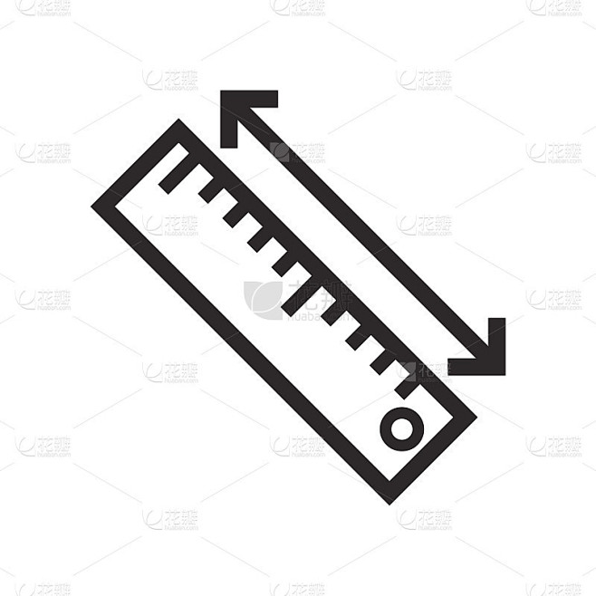 标尺图标矢量设计模板