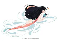 少女系插画，温馨可爱的配色 ​​​​