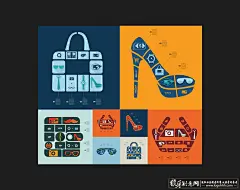 商务科技 矢量图标 商务图标 潮流时尚海报,包包胡须,高跟鞋手表腕表,照相机眼镜,手提袋领带眼睛 狼牙创意网_设计灵感图库_创意素材 - 狼牙网 #网页# #经典# #排版# #字体# #Logo#