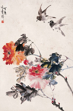 深雨燕纷飞采集到国画花鸟