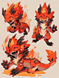 furry art➕cute fire dragon