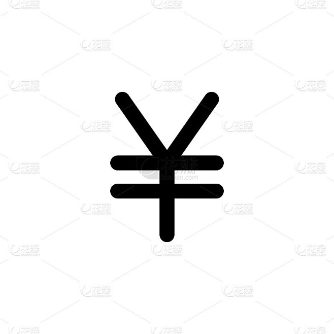 货币符号日元矢量插图