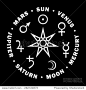 «Septener». The Ancient Star of Babylonian magicians. Seven classical planets of Astrology.