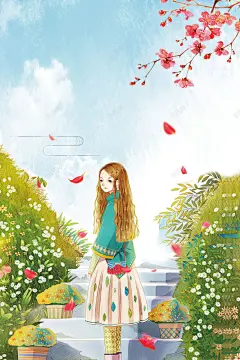 浅蓝色手绘清新春季上新春季小女孩背景高清素材 小女孩 手绘 文艺 春天 春天背景 春季 春季上新 桃花 浅蓝色 清新 立春 背景 设计图片 免费下载 页面网页 平面电商 创意素材