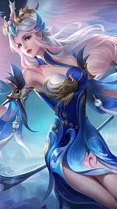 横版https://huaban.com/pins/5508998491 4K高清手机壁纸 王者荣耀 王昭君青鸾有意星元_彼岸图网