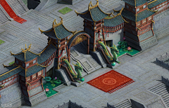 _鹤白采集到场景原画丨国风建筑丨单体