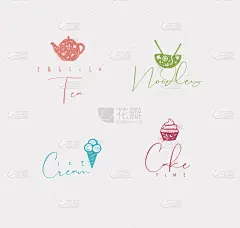 蛋糕,食品,面条,标志,彩色图片,下午茶,冰,菜单,清新,午餐