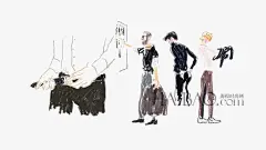 法国插画家Damien Florebert Cuypers笔下的时装周剪影
