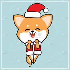 可爱的,狗,日本柴犬,计算机图标,可爱,古服装,举起手,人物插画,绘制