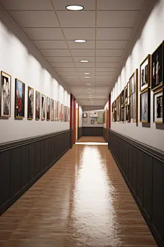 教学楼走廊长廊过道摄影图
