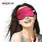 维康真丝眼罩 睡眠 遮光男女士可爱睡觉眼罩送耳塞韩国护眼罩包邮-tmall.com天猫