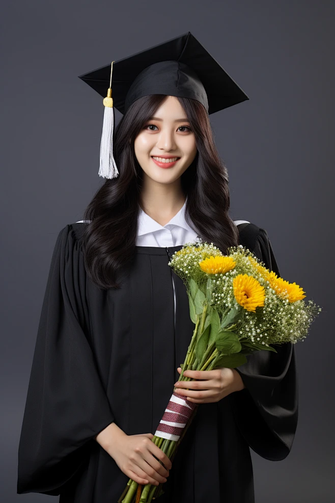毕业生学位学士服摄影图-花瓣网