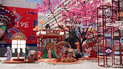 现代商业街区美陈SU模型下载【ID:1138310744】