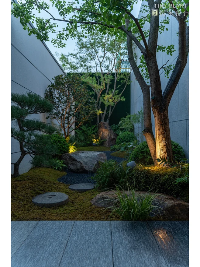 微木｜禅意小庭院｜侘寂美学植物配置-花瓣网