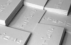 20款白色系的凸版名片设计欣赏 ​​​​