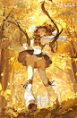 【绘画过程】在秋天里起舞_哔哩哔哩_bilibili