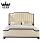 欧美新古典实木床 法式简约卧室家具1.8米真皮床 英式奢华双人床-淘宝网