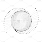 艺术线与点几何背景。音频波形，图标或标志。