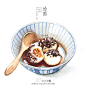【用手绘记录夏天】简约小甜汤，三团花生碎汤圆。这幅画的比较快；笔尖慢，心很静，时钟却很快[炸鸡和啤酒] ​​​​