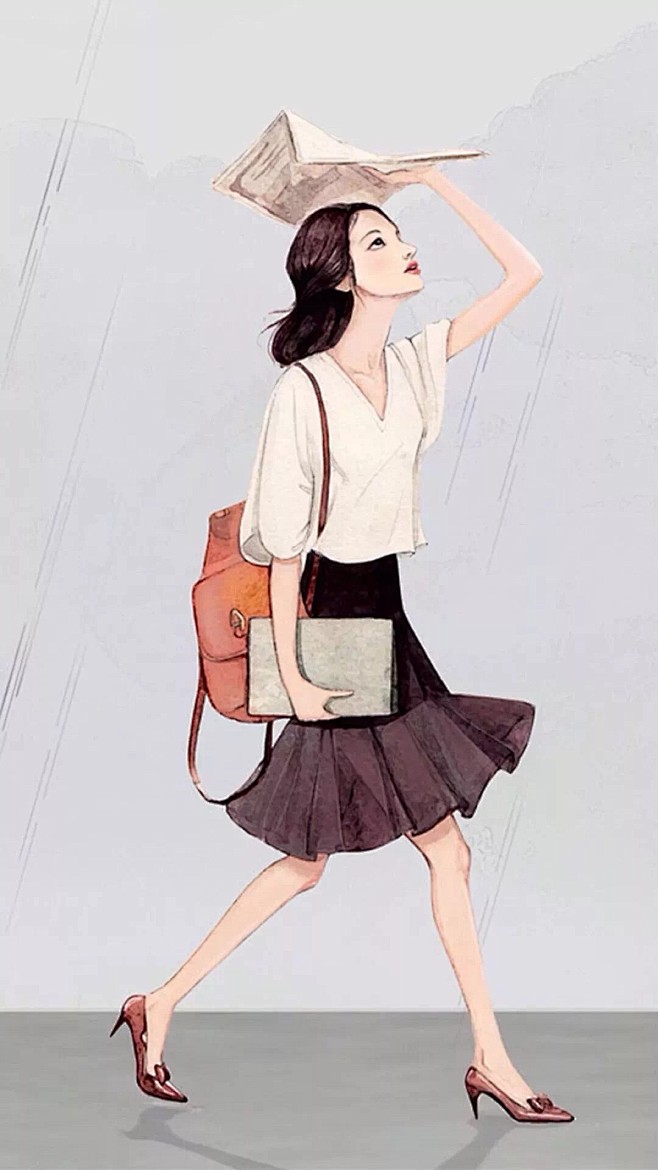 雨中努力奔跑滴菇凉