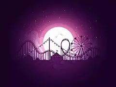一组超美的夜景插画
