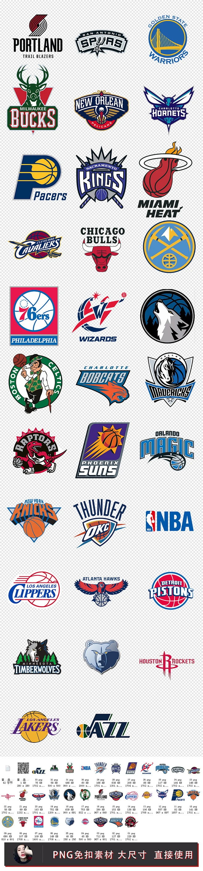 NBA篮球锦标赛球赛LOGO标志球队队徽png-花瓣网