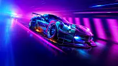 警察 需要速度 克尔维特 汽车 电脑图形 游戏CG 赛车 车辆 蓝色汽车 AI艺术 4K壁纸_壁纸下载 - 壁纸汇