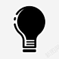 黑色手绘灯泡标志智能硬件图标 创意素材